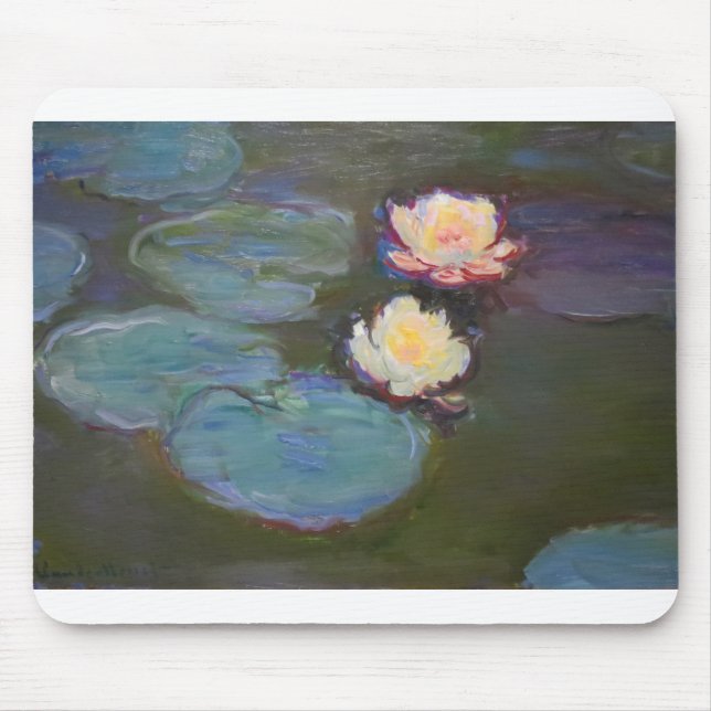 Mousepad Pintura de Lírios de Água de Monet Lago de Lírios  (Frente)