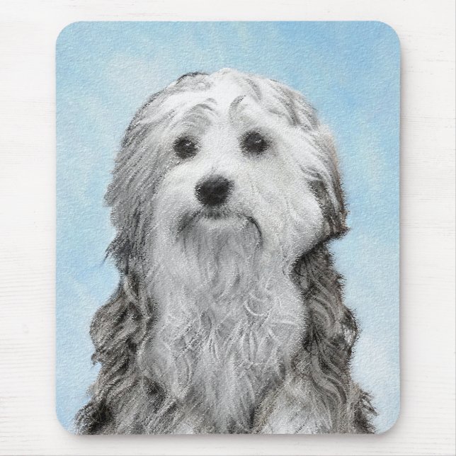 Mousepad Pintura De Lowchen - Arte De Cachorro Original Cus (Frente)