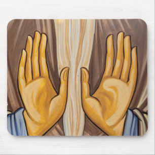 Mousepad Pintura de mãos em uma igreja