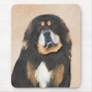 Mousepad Pintura de Mastiff Tibetano - Arte de Cachorro Ori