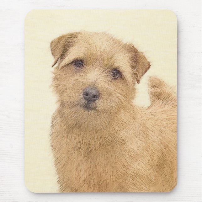 Mousepad Pintura de Norfolk Terrier - Arte de Cachorro Orig (Frente)