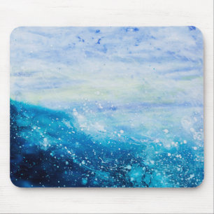 Mousepad Pintura de ondas oceânicas, espuma marinha
