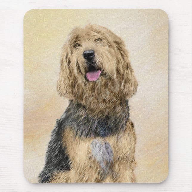Mousepad Pintura de Otterhound - Arte de Cachorro Original  (Frente)