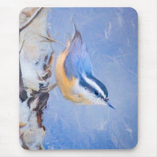 Mousepad Pintura De Pássaros Original De Raça Vermelha (Frente)