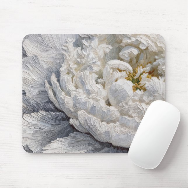 Mousepad Pintura de Pedonia Branca (Com mouse)