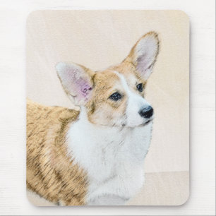 Mousepad Pintura de Pembroke Welsh Corgi - Arte Original pa
