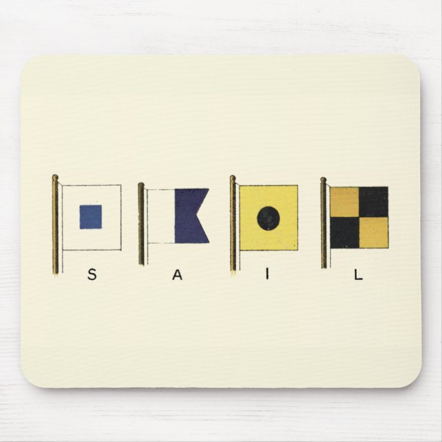 Mousepad Pintura de quatro sinalizadores com vela escrita p (Frente)