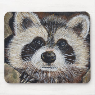 Mousepad Pintura de Raccoon