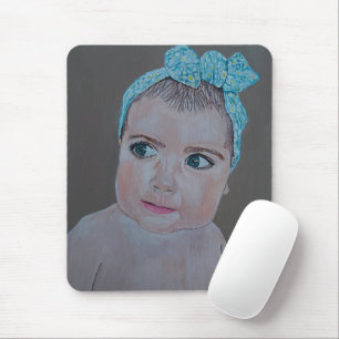 Mousepad Pintura de retrato de bebê por Alfred Fox