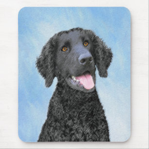 Mousepad Pintura De Retriever Revestida Curly - Arte De Cã