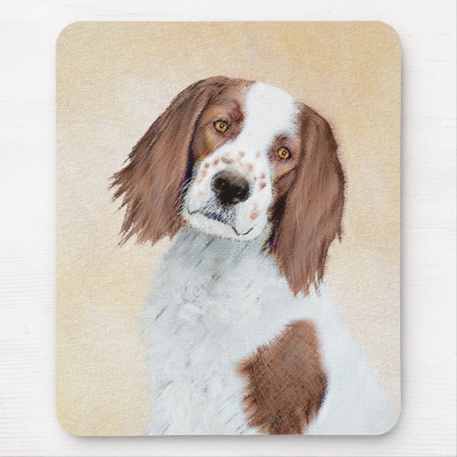 Mousepad Pintura de Setores Vermelho e Branco Irlandês - Ar (Frente)