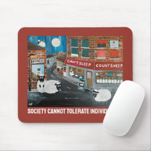 Mousepad Pintura de Sheep Town por Alfred Fox