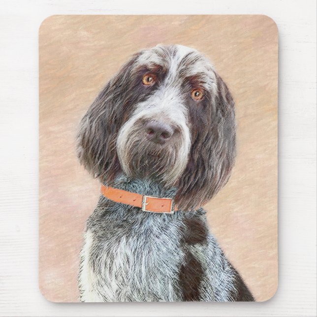 Mousepad Pintura de Spinone Italiano - Arte de Cachorro Ori (Frente)