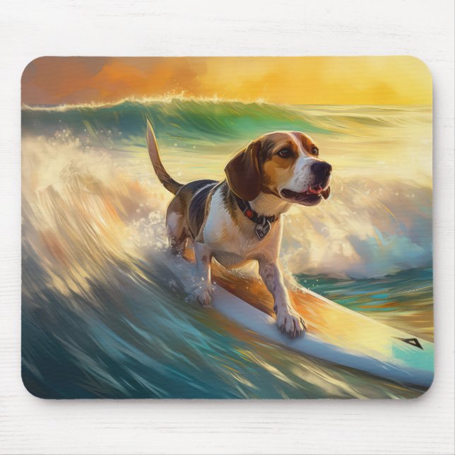 Mousepad Pintura de surfe em Beagle Beach (Frente)
