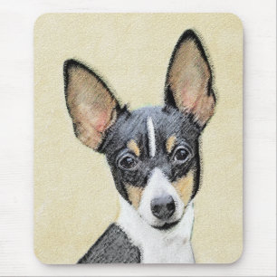 Mousepad Pintura de Toy Fox Terrier - Arte de Cachorro Orig