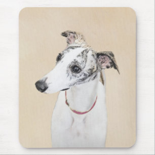 Mousepad Pintura de Whippet - arte original bonito do cão