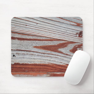 Mousepad Pintura desbotada castanha avermelhada sobre madei