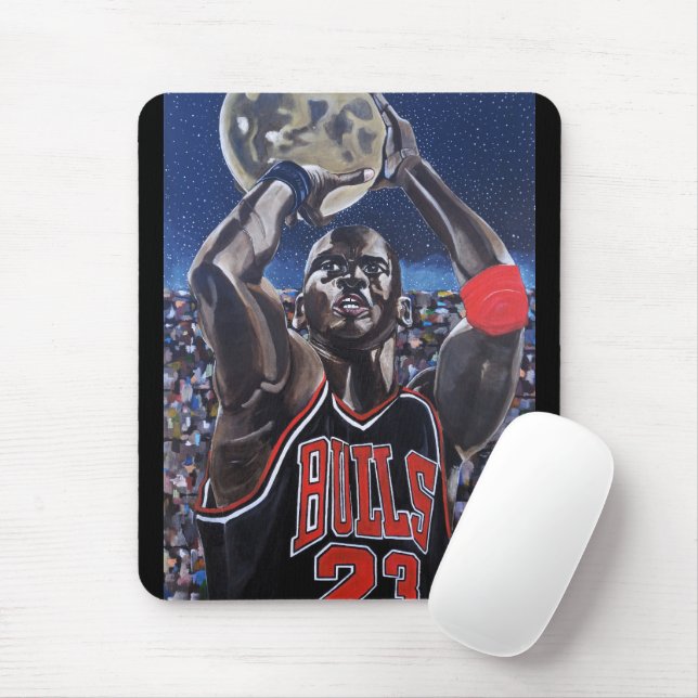 Mousepad Pintura Disparando para a Lua por Alfred Fox (Com mouse)