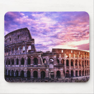 Mousepad Pintura do Coliseu em Roma ao pôr do sol