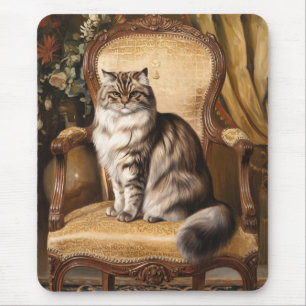 Mousepad Pintura do estilo de colheita de gatos persa regal