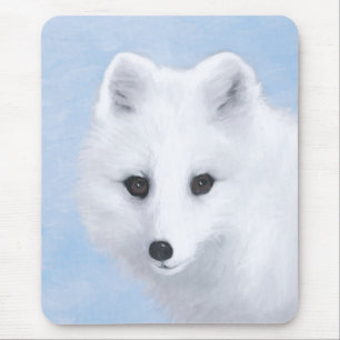 Mousepad Pintura do Fox ártico - arte original dos animais