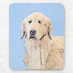 Mousepad Pintura do ouro Retriever - Arte Cachorra Original