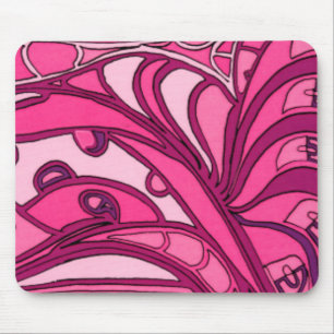 Mousepad Pintura do painel Abstrato cor-de-rosa