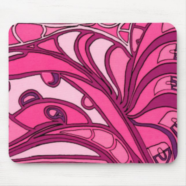 Mousepad Pintura do painel cor-de-rosa abstrato (Frente)