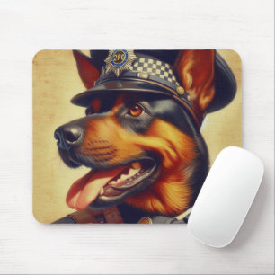 Mousepad Pintura do Rottweiler Retro