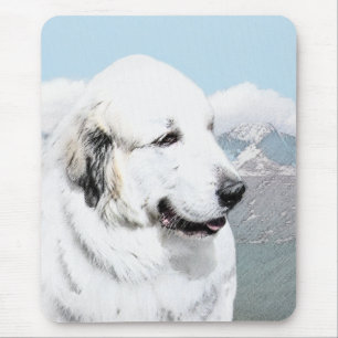 Mousepad Pintura dos Pirenéus Excelentes - Arte de Cão Or