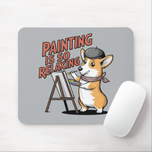 Mousepad Pintura É Tão Relaxante, Almofadas de Rato para Ar