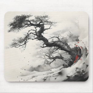 Mousepad Pintura em árvore abstrato