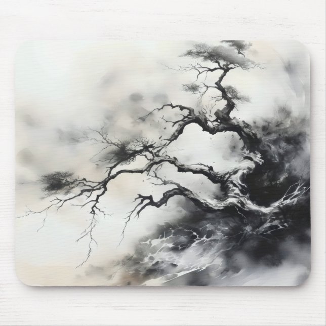 Mousepad Pintura em árvore abstrato (Frente)