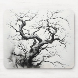 Mousepad Pintura em árvore escura