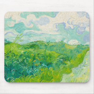 Mousepad Pintura em Campos de Trigo Verde Vincent Van Gogh