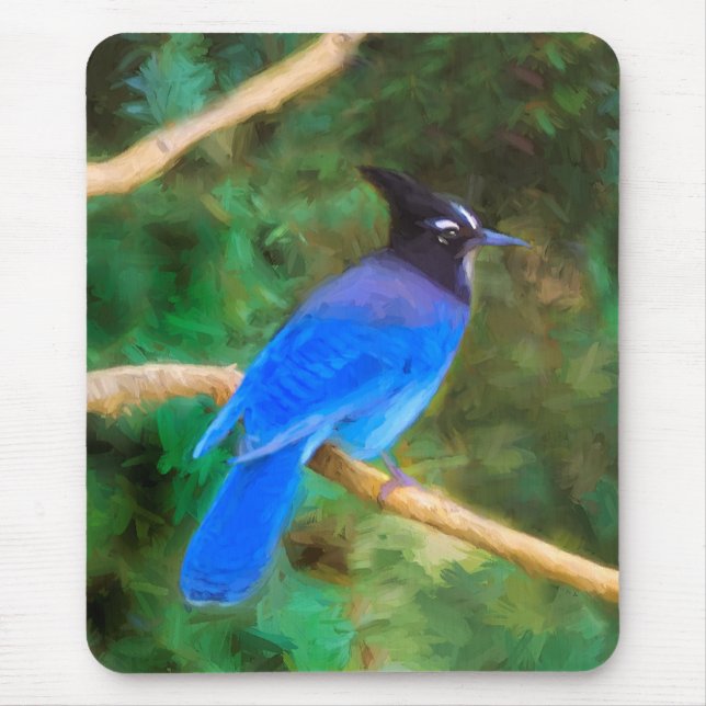 Mousepad Pintura em Jay de Steller - Arte original sobre pá (Frente)