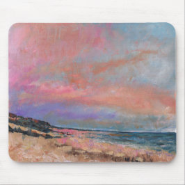 Mousepad Pintura em Praia de Belo Arte de Passagem de Praia