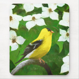 Mousepad Pintura Goldfinch - Arte Cachorra Original