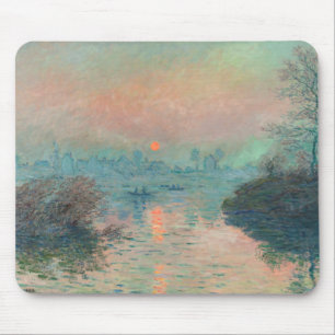 Mousepad Pintura impressionista das belas artes sunset Mone