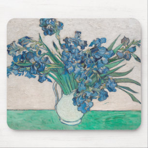 Mousepad Pintura Impressionista Vaso de Íris de Van Gogh