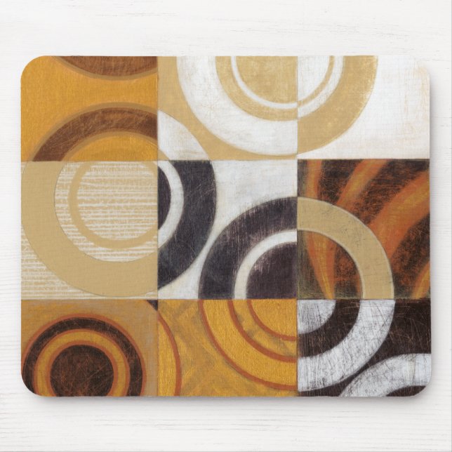 Mousepad Pintura moderna com Padrões circulares (Frente)