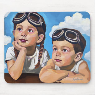 Mousepad Pintura Moderna de Querubim - Arte Inspirada em Re