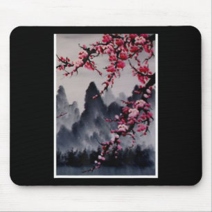 Mousepad Pintura  Montanha do Flor de Arte Japonesa