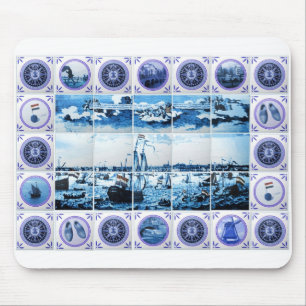 Mousepad Pintura mural do azulejo do estilo de Holland