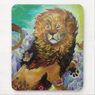 Mousepad Pintura Mystical Crystal Lion "Novos Mundos"