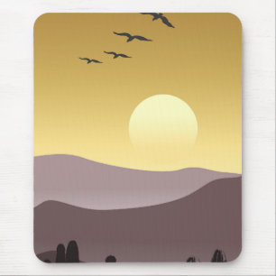 Mousepad pintura na montanha abstrato