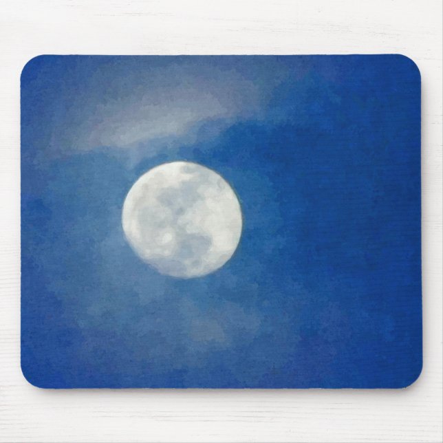 Mousepad Pintura nebulosa da lua (Frente)