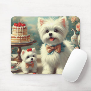 Mousepad Pintura para puppy em maltês