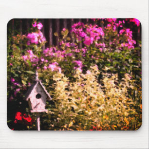 Mousepad Pintura Pastel de Jardim Flor