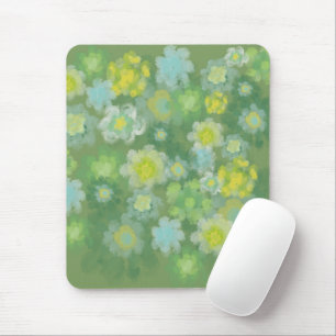 Mousepad Pintura por Aquarela com Abstrato de Floral Salty